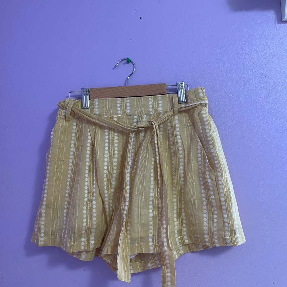 Yellow paper bag shorts
